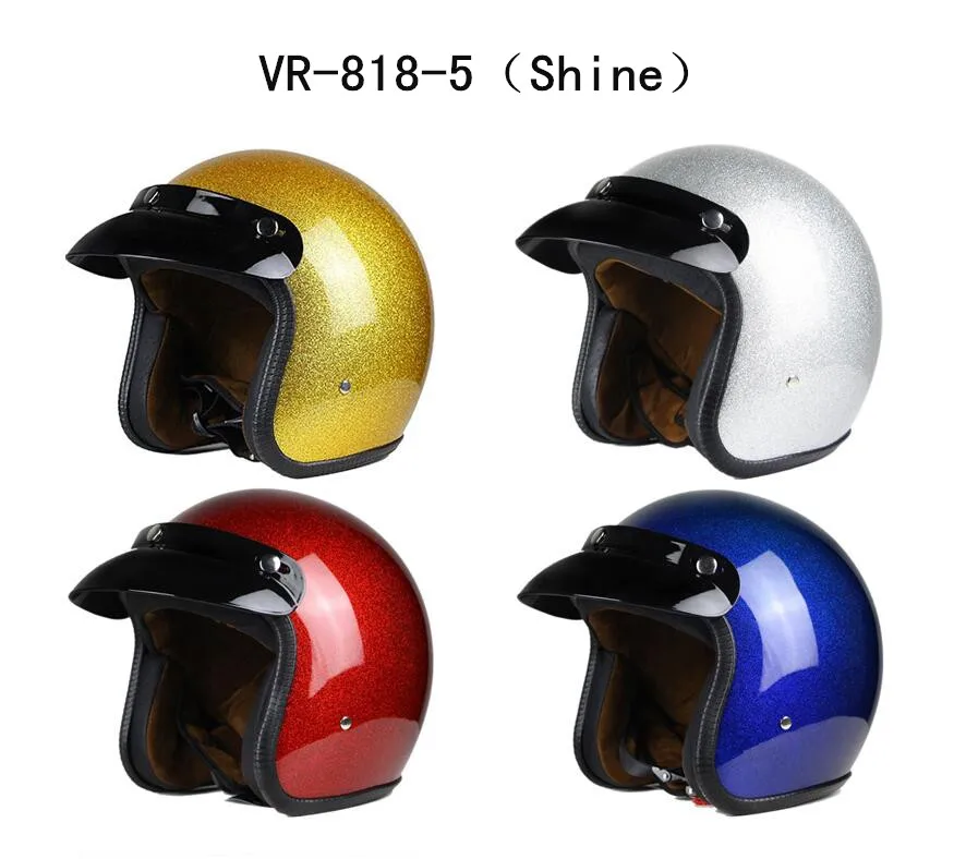 Image Hot sale Vcoros brand casque moto capacete motorcycle helmet vintage helmet high quality 3 4 open face scooter helmets DOT