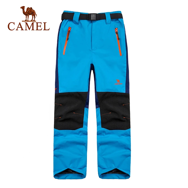

CAMEL Winter Outdoor Children Hiking Pants Softshell Trousers Waterproof Windproof Thermal For Climbing Camping