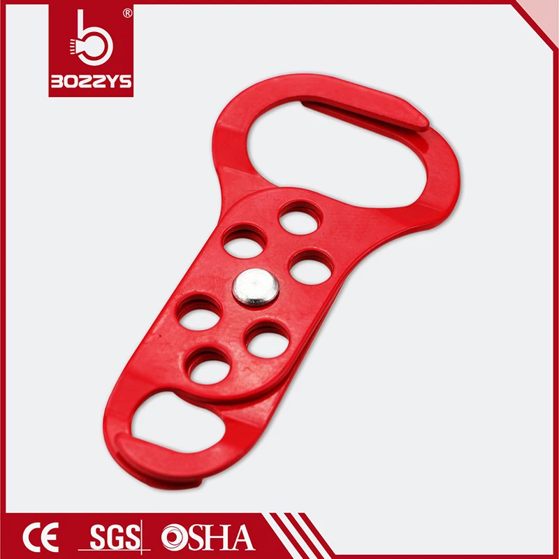 Double end Steel Hasp Lock Safety hasp Lockout Industrial safety locks loto 6 Hole clasp lock