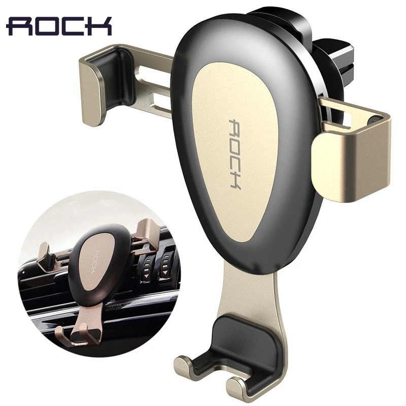 

ROCK Gravity Car Air Vent Holder Universal Stand for Smart Phone Adjustable Metal Phone Bracket Stand for iPhone for Samsung