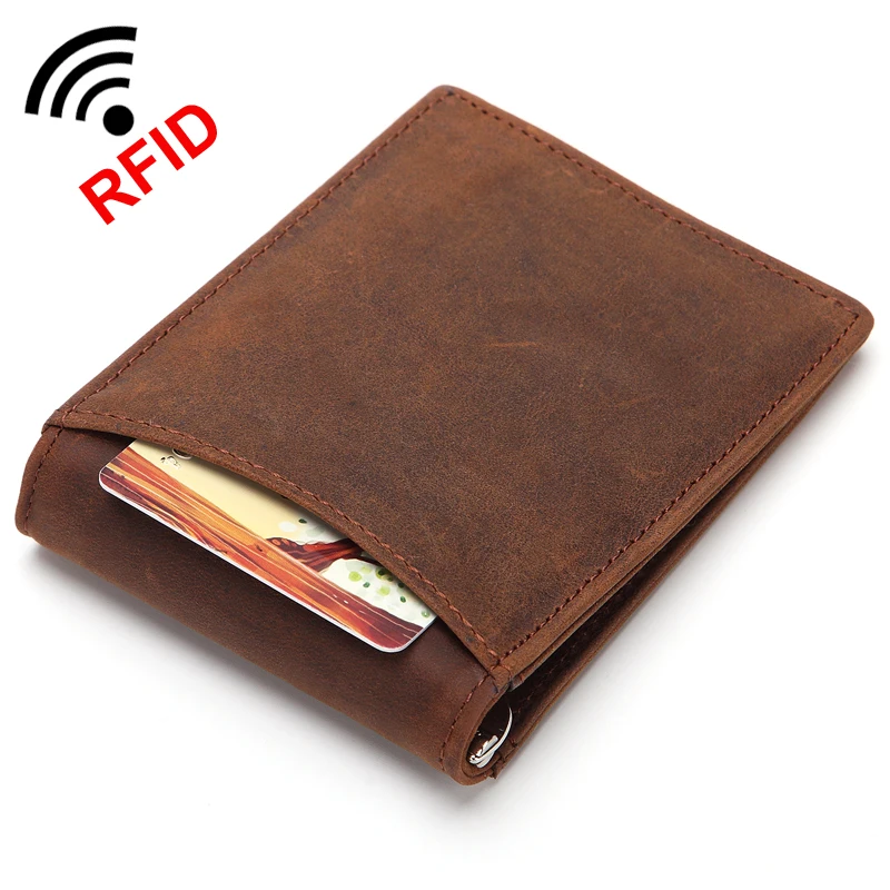 Men RFID Blocking font b Money b font font b Clip b font Minimalist Wallet Crazy
