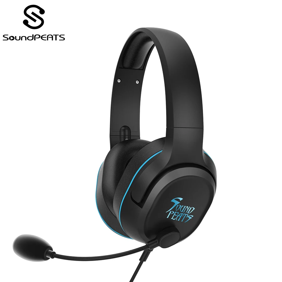 

SoundPEATS Gaming Headset 50mm Driver Noise Canceling with microphone Super light Headphone for iPhone PS4 XBOX PC 3.5mm Connect