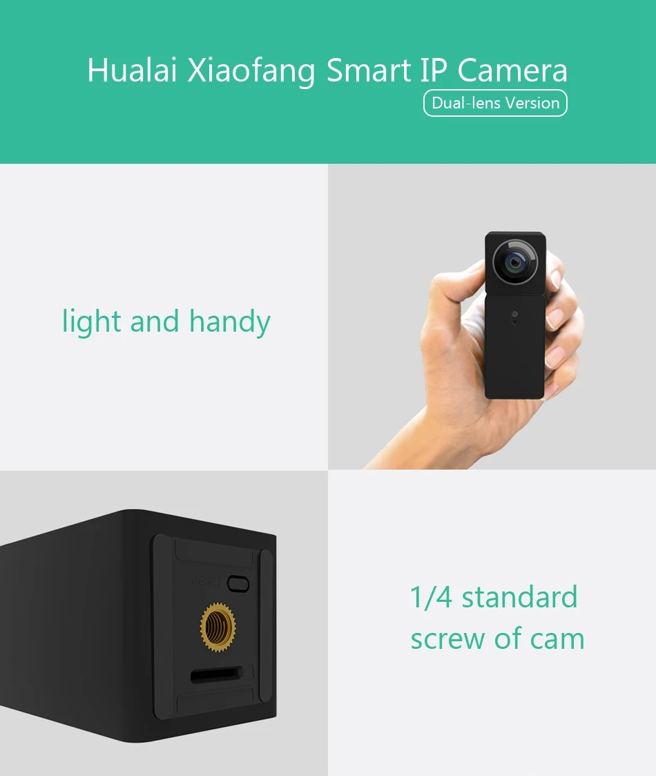 Оригинальная Xiaomi Hualai камера 1080P с двумя объективами панорамный вид Смарт wifi IP VR режим просмотра ночное видение Xiaofang двойная CMOS камера