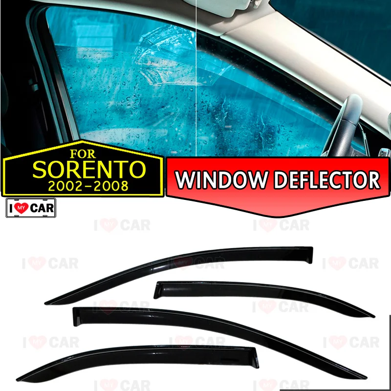

Window deflector for Kia Sorento 2002-2008 car window deflector wind guard vent sun rain visor cover car styling decor