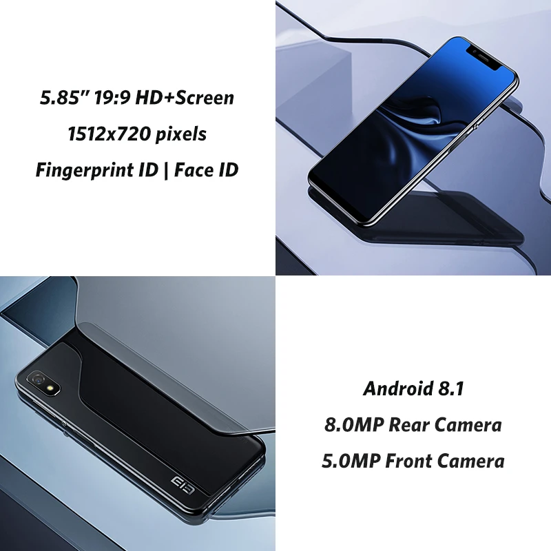 ELEPHONE A4 3 Гб 16 мобильный телефон 8 Мп задняя камера Android 1 5 85 &quotHD + 18:9 экран