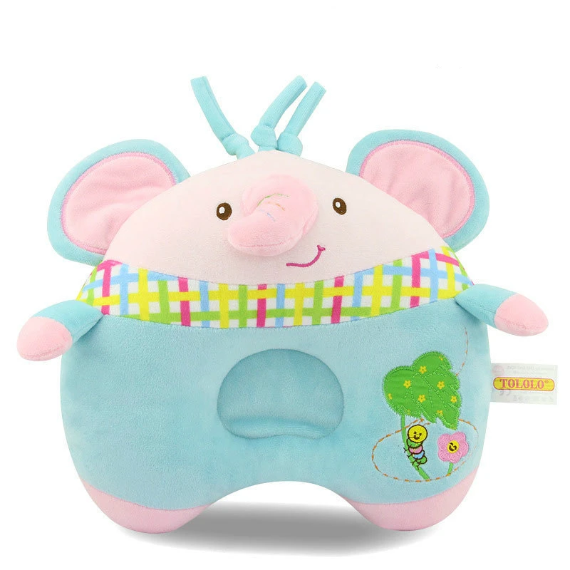 Jual Bayi Mainan Mewah Head Protection Kartun Hewan 3D Boneka Mewah Nap Bantal Anak Balita Bantal Pelucia Babykamer Dekorasi