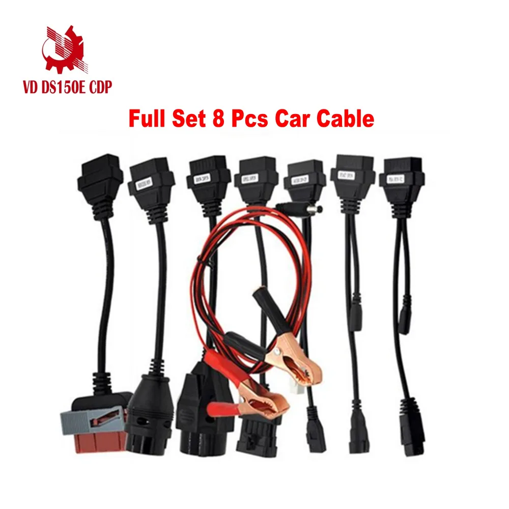

VD TCS CDP Full Set 8pcs Auto Car Diagnostic tool Adapter for delphis vd ds150e cdp 8 Car Cable Best Quality OBD OBD2 Cables