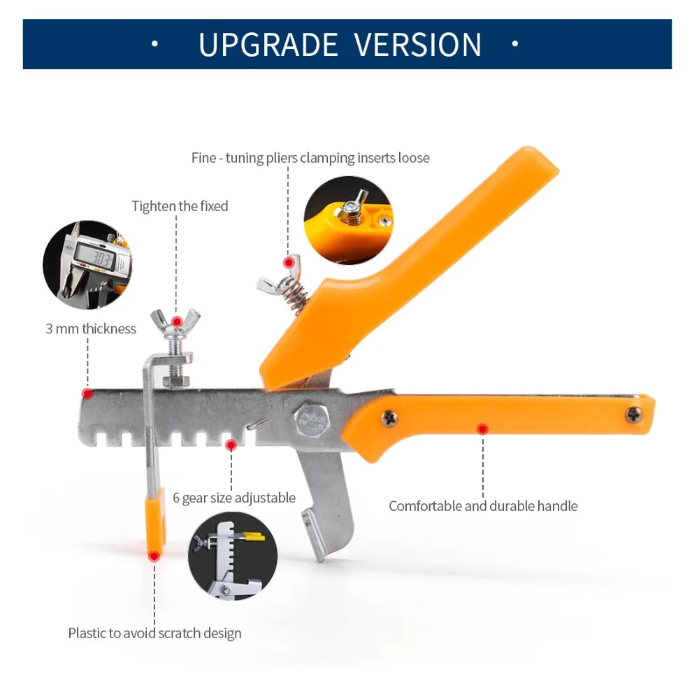 ANHO керамические точные плитки выравнивающие плоскогубцы Регулируемая напольная, настенная плитка установка локатор плоский зазор пластиковый измерительный инструмент