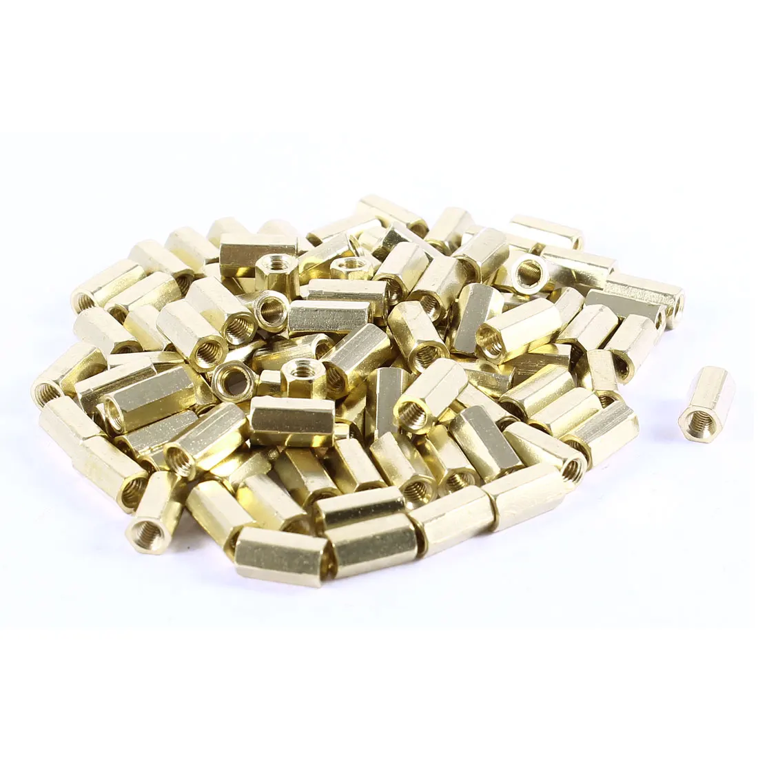 

UXCELL 100 Pcs Hex Hexagon Female Nut Brass Standoff Spacer M3x9 M3 9Mm