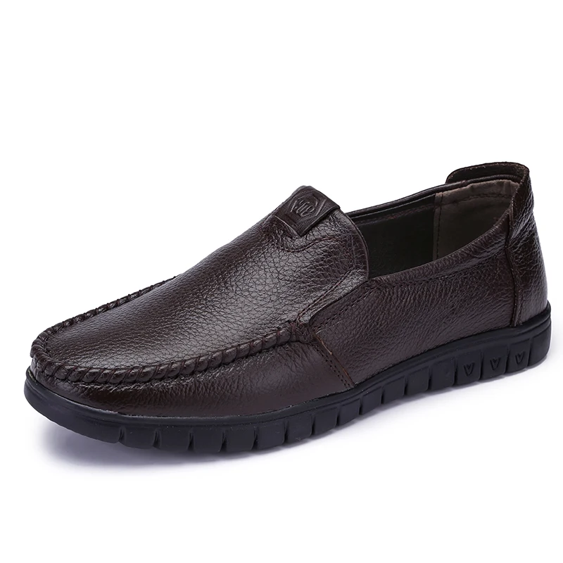 CAMEL/мужские кожаные туфли-лоферы, нескользящая повседневная мужская обувь износостойкая мягкая обувь в деловом стиле 38-45 для лета и осени - Цвет: K9121688127Brown