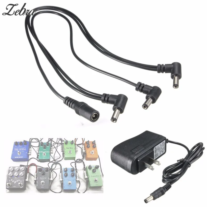 Hot Sale 2PCS 3 Way Guitar Effects Pedal 9V Daisy Chain Power Supply
