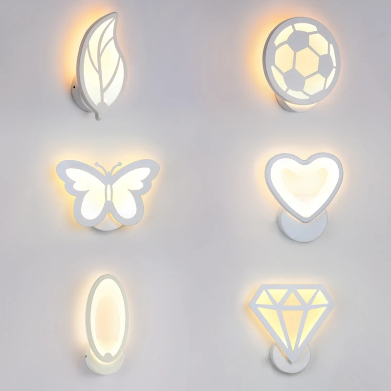  12W LED Acrylic wall light Children's room bedside bedroom wall lamps arts creative Corridor Aisle  - 32950947437