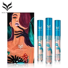 HUAMIANLI 3 шт/Водонепроницаемый жидкая губная блеск Губная помада золотистого цвета губ блеск для губ Макияж Блеск для губ Губная помада, стойкая Косметика CC001