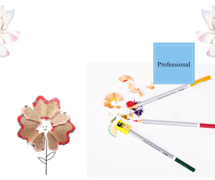 Для кулинарно-деликатесной продукции высокого качества 24/36/48 цветов профессиональный набор акварельных карандашей для рисования школы искусства, корректирующий фигуру, оптовые поставки от бренда деревянные карандаши