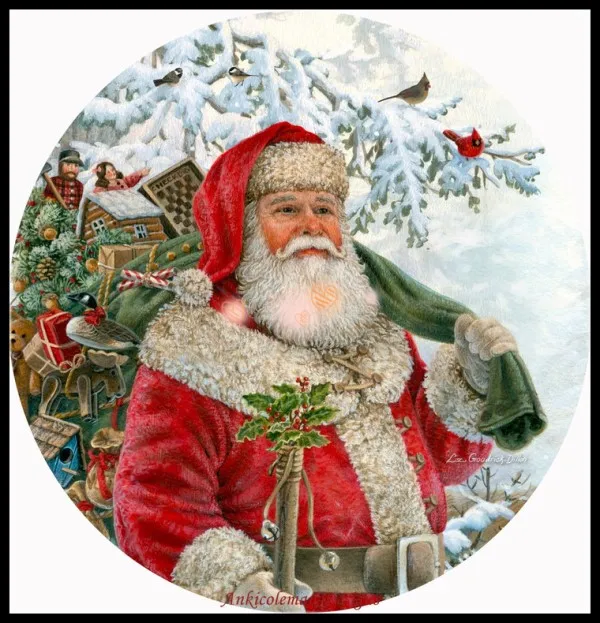Рождественский праздник Счетный крест наборы рукоделие-14 ct DMC цвет DIY искусство ручной работы Декор-Санта-Клаус - Цвет: 182x188