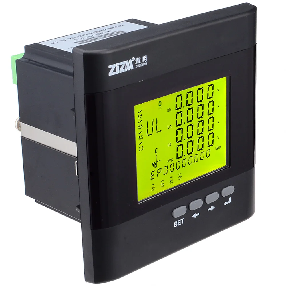 Digital LCD Display Three-Phase Multi-Functional Intelligent Power Meter AC380V 5A-3P4W Digital LCD Display Three-Phase Multi-Functional Intelligent Power Meter AC380V 5A-3P4W