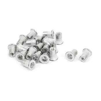 

UXCELL M6 20Pcs Rivet Nuts Thread Aluminum Rivet Nut Insert Nut For Many Different Kinds Of Applications Fasteners Nuts