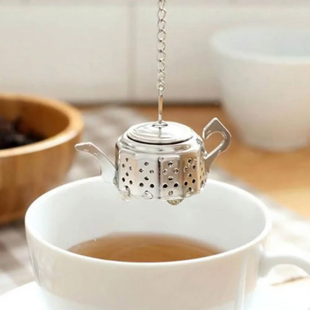 

1 pcs shell robot Birds Shape Stainless Steel Tea Infuser Mesh Filter Strainer Loose Tea Leaf Spice Home Kitchen Accessories
