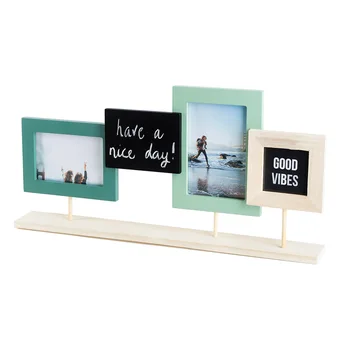 

Balvi Frame multiple Nature Frame for 3 photos with black chalkboard photo Frame Wooden table 23x48 cm