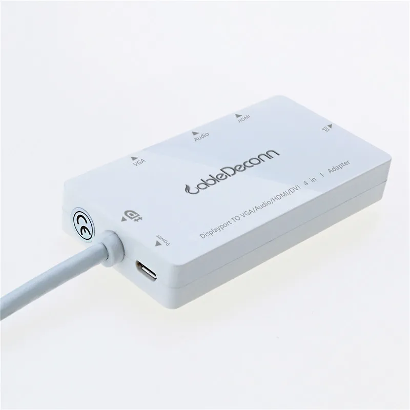 Blanche 15cm Adaptateur Thunderbolt 2 vers HDMI VGA DVI, MINI DP