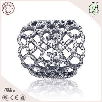 

High Quality Popular Famous Brand Luxurious Summer Collection Big Size Wide 925 Authentic Silver Hollow Ring