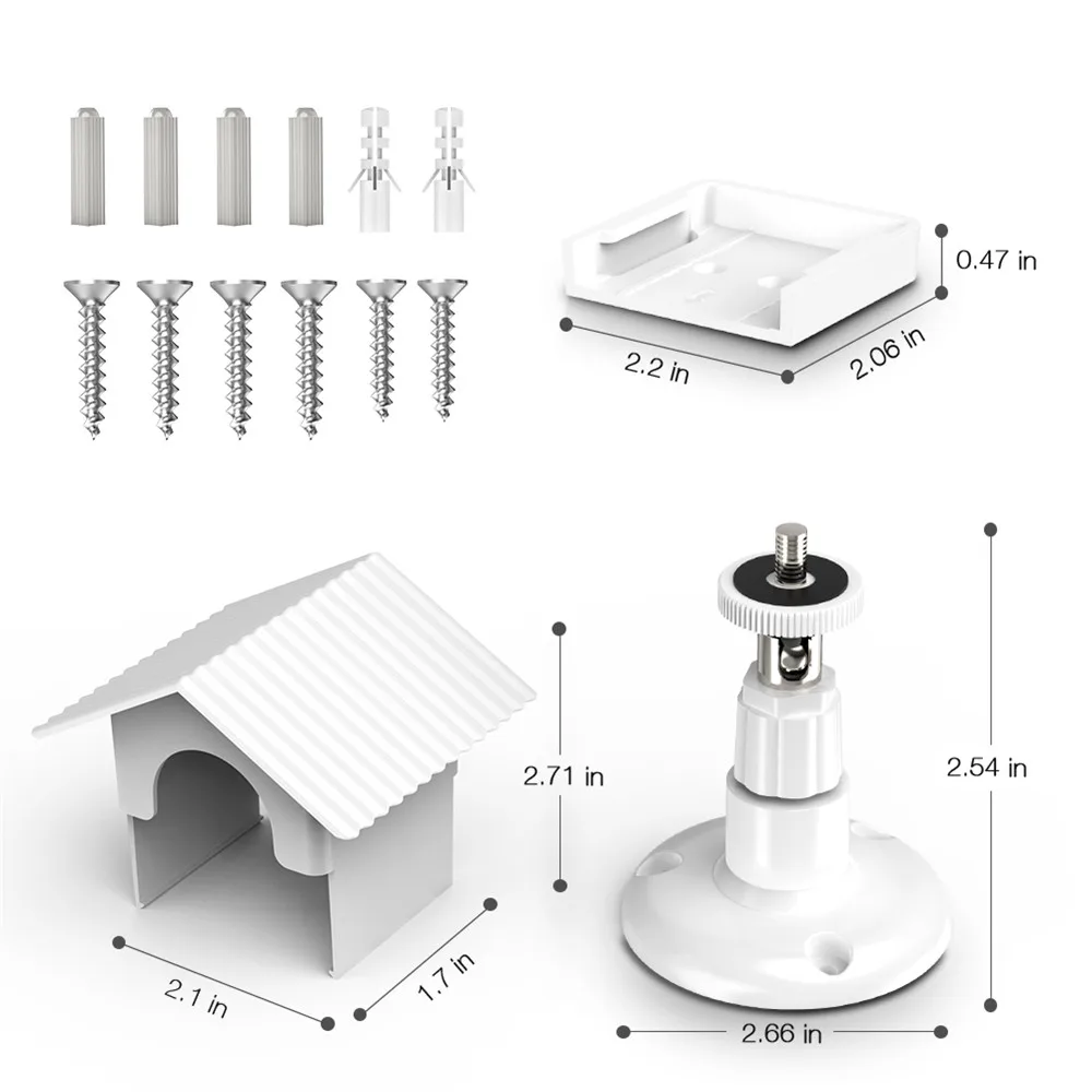 Wyze Cam всепогодный чехол+ настенный держатель для Mijia Xiaofang/Neos SmartCam/Wyze камеры анти-Солнце Защита от дождя кронштейн - Цвет: Белый цвет