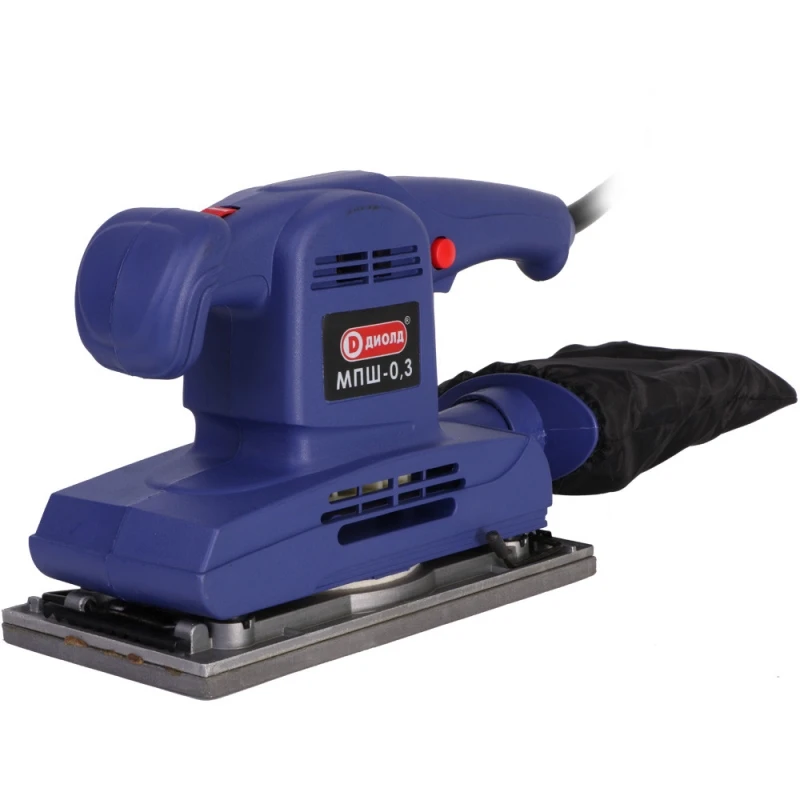 Машина шлифовальная вибрационная Диолд МПШ-0,3 (Мощность 300 Вт,подошва 227x115 мм,скорость холостого хода 6000-10000 об/мин)
