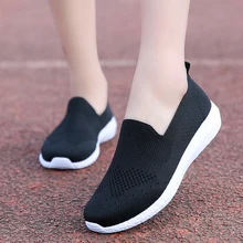 Weweya воздух сетки Лоферы Женские туфли-лодочки повседневная женская обувь однотонные мягкие мать обуви слипоны открытый кроссовки Chaussure Femme