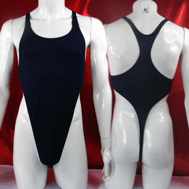 G4282 Mens Bodysuit Thong Leotard High Cut Racer Back Nylon Spandex Soft  Thin Jersey Semi C-thru - Shapers - AliExpress