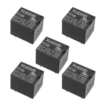 

UXCELL 5PCS PCB Electromagnetic Relays DC5/12V Coil 4/5Pin Mini PCB Electromagnetic Power Relay 10A 277V AC /10A 30V DC Supplies