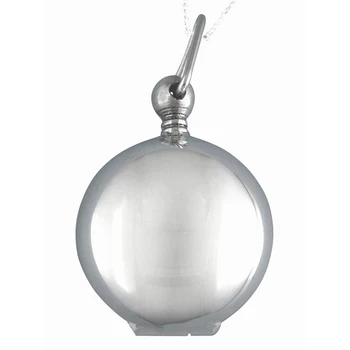 

Necklace's Pill Pendant Silver round, smooth and bright. Includes chain off 45 cm & case for gift