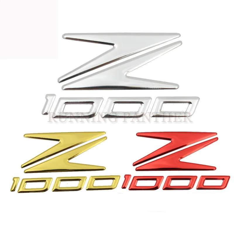 

CHROME GOLD RED MOTORCYCLE EMBLEM BADGE DECAL 3D TANK WHEEL LOGO FOR KAWASAKI Z1000 STICKER