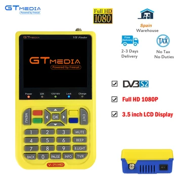 

GTMEDIA/Freesat V8 Finder HD DVB-S2 Digital Satellite Finder High Definition Sat Finder DVB S2 Satellite Meter Satfinder 1080P