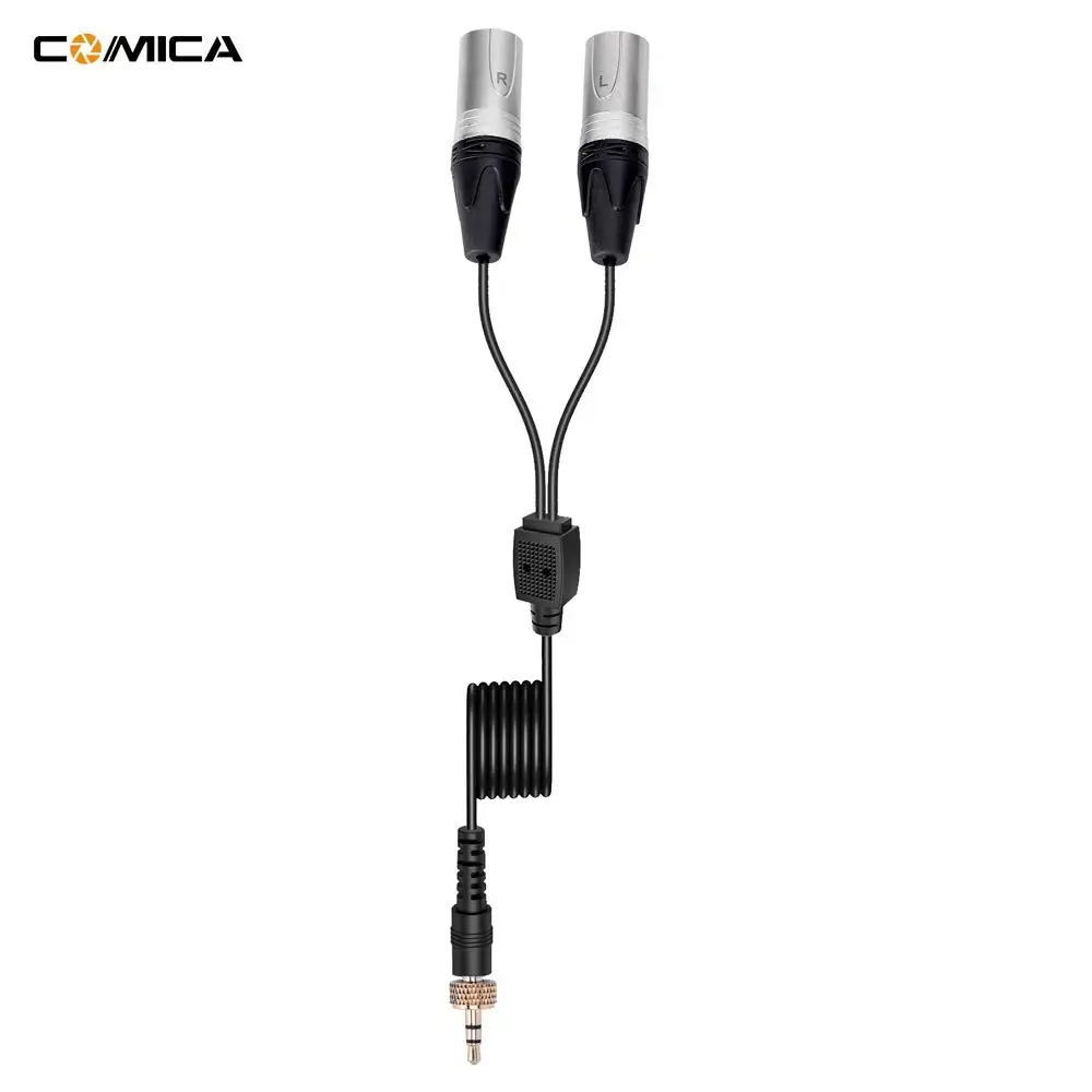 Comica CVM DS XLR 3 5 мм TRS к двойному стерео аудио выход кабель для беспроводной петличный
