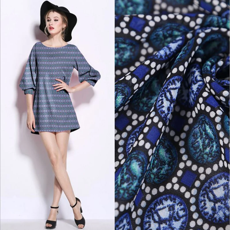 100 polyester Chiffon plain stretch thin soft Fabric dress Cloth felt