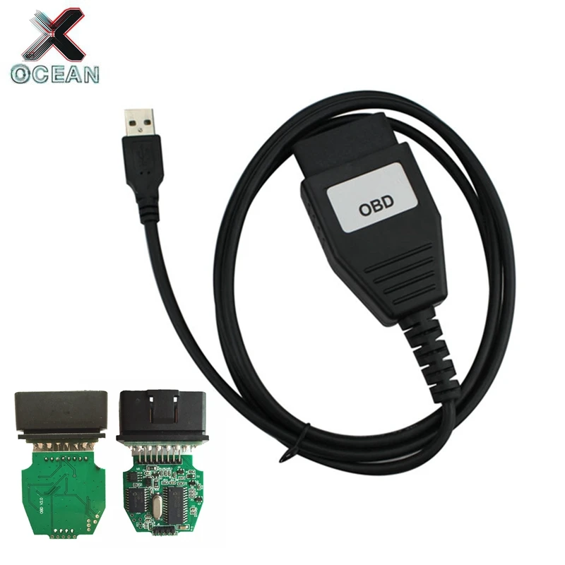 

FOCOM For Ford For Mazda OBD2 USB Interface Multi-Language Green PCB PIC18F2455&MCP2515 Chip Free Shipping