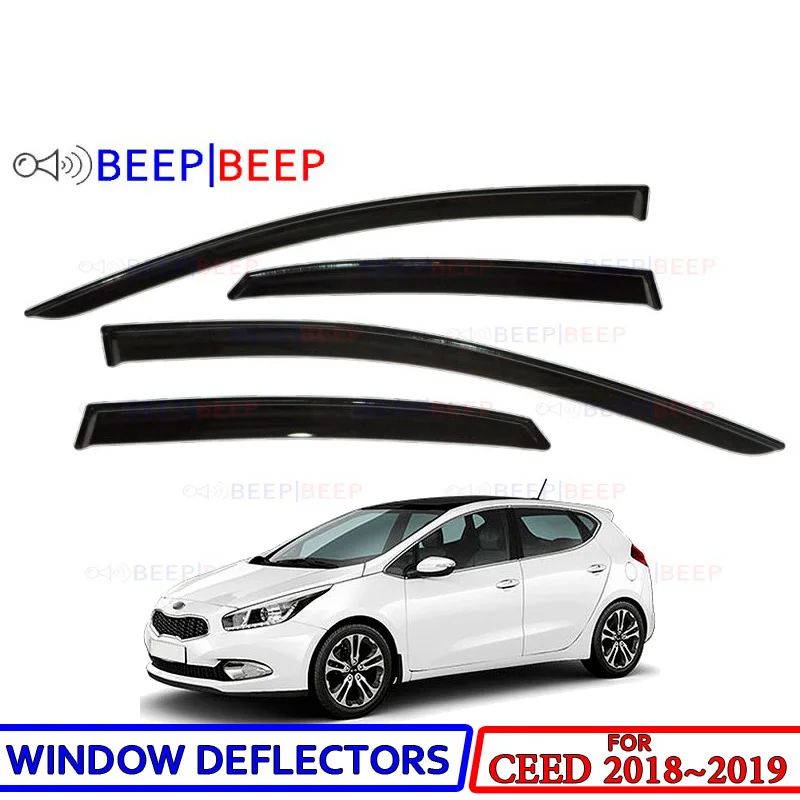 Автомобильные оконные дефлекторы для Kia Ceed 2018 ~ 2019 хэтчбек автомобильный ветровой