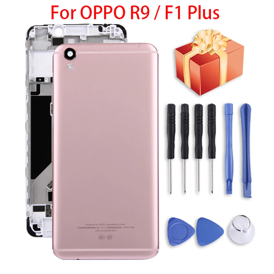 

Battery Back Cover + Front Housing LCD Frame Bezel Plate For OPPO R9 / F1 Plus