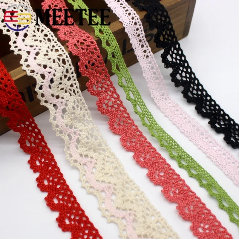 Meetee 10yards/lot 1.1CM White Cotton Lace Fabric Coloured Pure Accessories DIY Sofa Table Cloth Curtain Decorative ZK5028 | Дом и сад