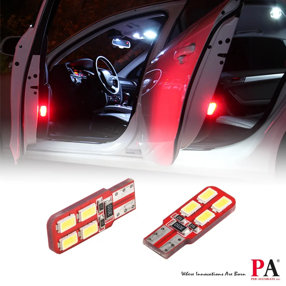 

PA LED 10pcs x 8SMD 5630 5730 Car LED Tail Turn Packing Light T10 W5W Canbus LED Interior Reverse Light 2018 NEW Light 12V