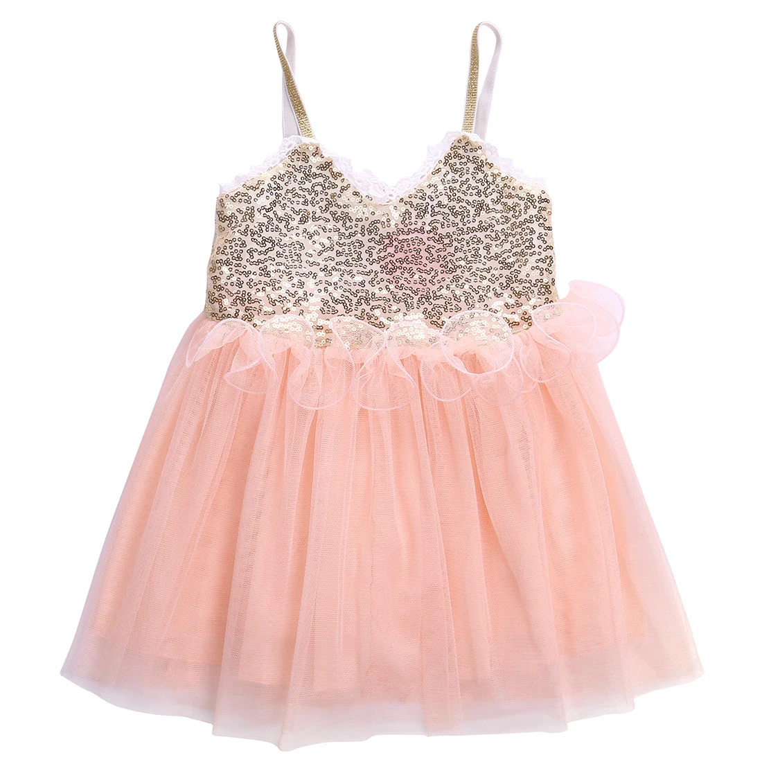 5 видов цветов платья; платья для маленьких девочек; платья принцессы из тюля с пайетками; вечерние платья-пачки; торжественный костюм; одежда; От 1 до 6 лет - Цвет: Розовый