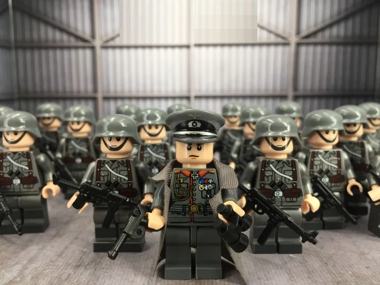 

25PCS German Army+Baseweapons Gun military weapons Swat Police Bricks building Block Compatible original toys for Mini figures