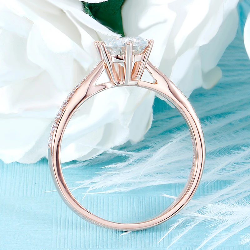 moissanite rose gold emgagement ring (2)