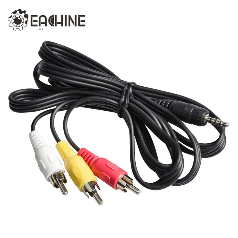 Eachine 3,5 мм разъем штекер 1 до 3 головы RCA AV Переходник кабеля Шнур для EV100 DVR HD порт очки беспилотная камера д/у FPV