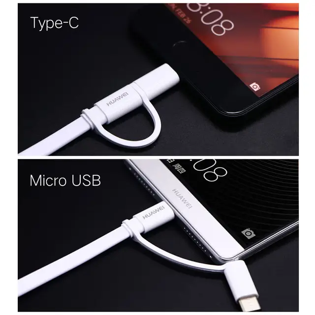 2 in 1 Micro USB Typc C Cable Huawei P20 Pro Fast Charger 2A 2 in 1 Micro USB Typc C Cable Huawei P20 Pro Fast Charger 2A