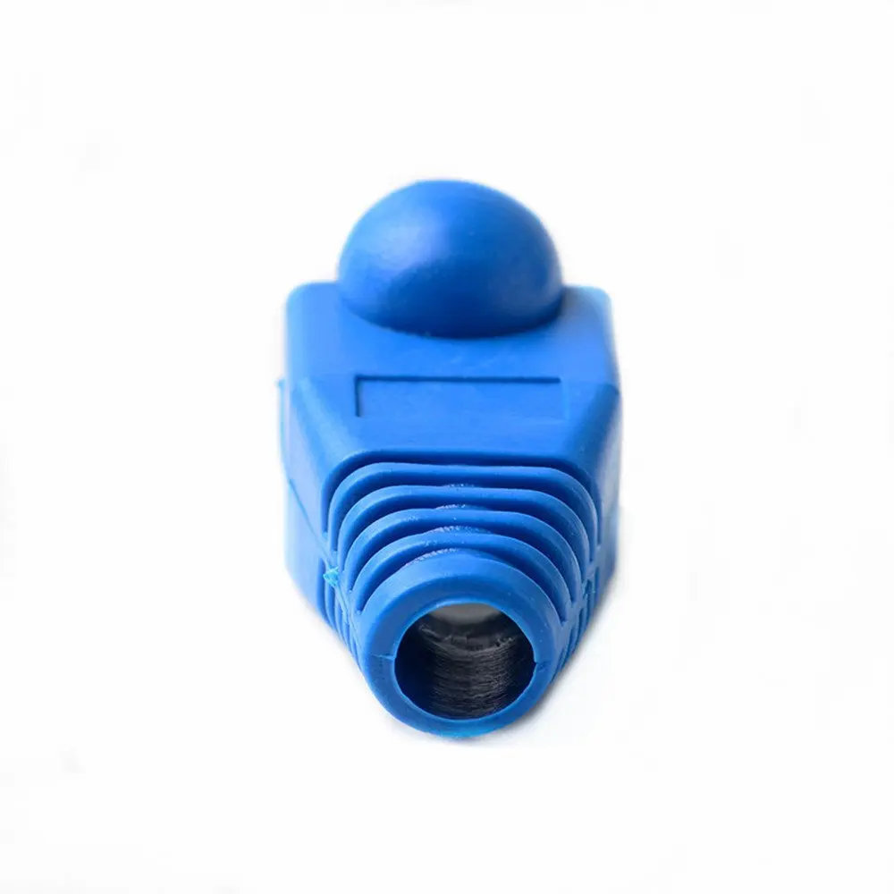 100pcs /lot PlasticCat5 cat5e Cat6 cat7 RJ45 Connector Modular Network Cable Plug End Boot Cap free shipping