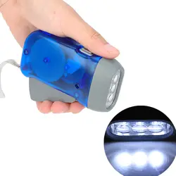 Новая рукоятка батарея-Бесплатная фонарик кемпинг огни 3 Светодиода ручной нажим фонарик Ручной Генератор путешествия факел свет