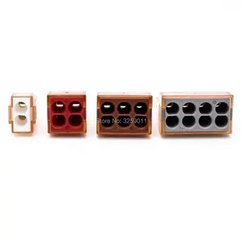 

75PCS Push in Wire wiring Connector For Junction Boxes 2p 4p 6p 8p conductor terminal block PCT-60X Assortment Kit