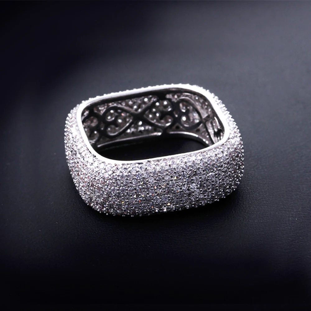 DreamCarnival 1989 Clearance Sale Full Paved AAA Cubic Zirconia Luxury Party Jewelry Bague Hot Selling Cheap Rhodium color Rings