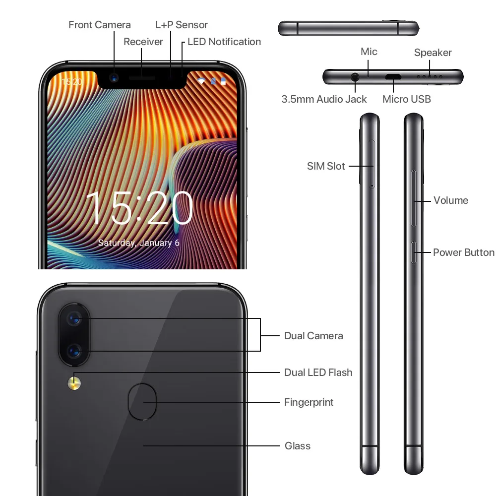 UMIDIGI A3 Pro Global Dual 4G Sim Smartphone 5.7\